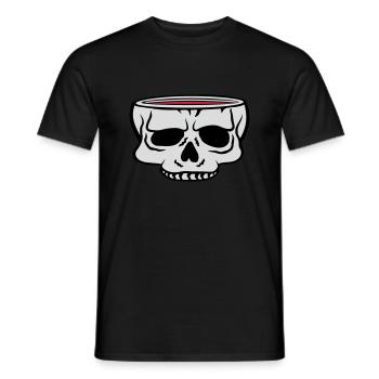 Cartoon Skull Cup Horreur - T-shirt homme - noir - Devant - AI Model Male 178 light (178cm)