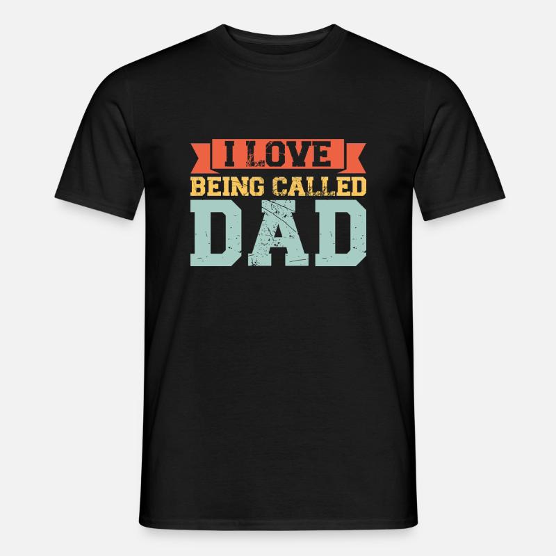 father Papa Dad daddy Geschenk - Männer T-Shirt - Schwarz