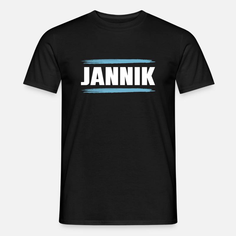Jannik - Männer T-Shirt - Schwarz