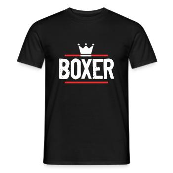 Boxer Boxen Sport - Männer T-Shirt - Schwarz - Vorne - AI Model Male 178 light (178cm)