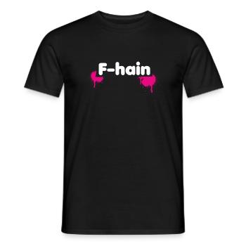 F-Hain Berlin - T-shirt homme - noir - Devant - AI Model Male 178 light (178cm)