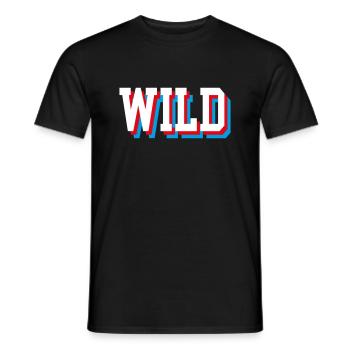 Gliched sauvage - T-shirt homme - noir - Devant - AI Model Male 178 light (178cm)