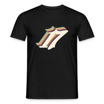 Vintage 17th Anniversary - Men's T-Shirt - black - Front - AI Model Male 178 light (178cm)