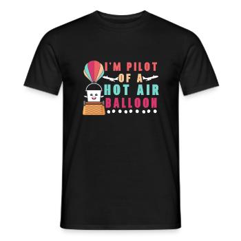 Heißluftballon & Ballon Fahrer Geschenk - Männer T-Shirt - Schwarz - Vorne - AI Model Male 178 light (178cm)