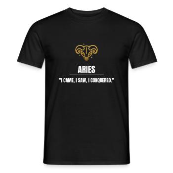 Aries - Men's T-Shirt - black - Front - AI Model Male 178 light (178cm)