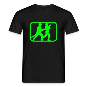 fire brigade - Men's T-Shirt - black - Front - AI Model Male 178 light (178cm)