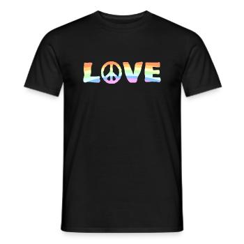 Liebe ist Liebe Peace Pride Regenbogen - Männer T-Shirt - Schwarz - Vorne - AI Model Male 178 light (178cm)