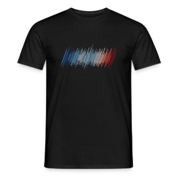 Design Warming Stripes - T-shirt homme - noir - Devant - AI Model Male 178 light (178cm)