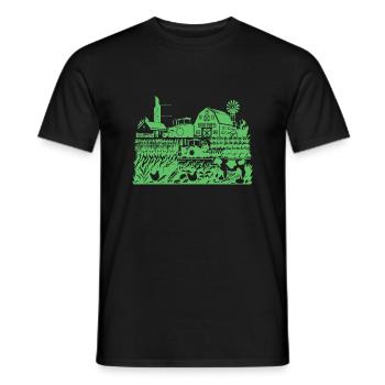 Agriculture - T-shirt homme - noir - Devant - AI Model Male 178 light (178cm)