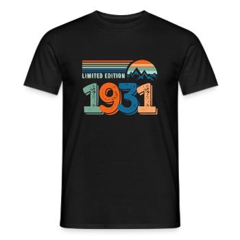 Limited edition 1931 - Men's T-Shirt - black - Front - AI Model Male 178 light (178cm)