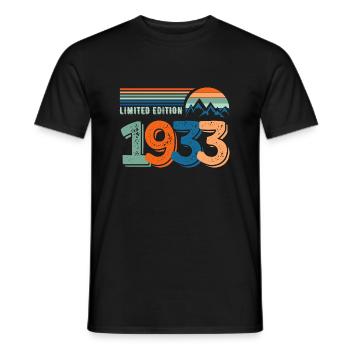 Limitierte Auflage 1933 - Männer T-Shirt - Schwarz - Vorne - AI Model Male 178 light (178cm)