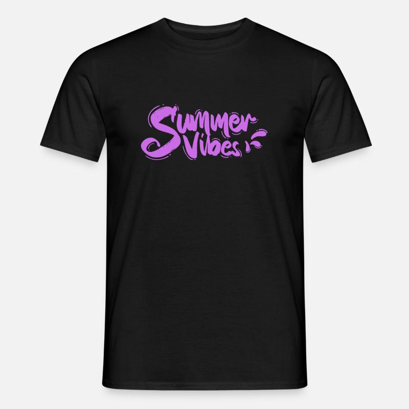 Summer Vibes lila - Männer T-Shirt - Schwarz