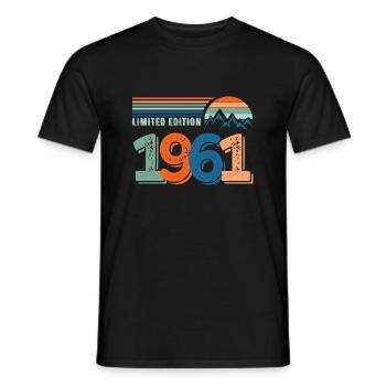 Limitierte Auflage 1961 - Männer T-Shirt - Schwarz - Vorne - AI Model Male 178 light (178cm)