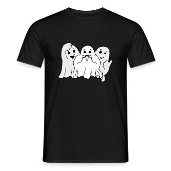 Drei lustige Geister - Männer T-Shirt - Schwarz - Vorne - AI Model Male 178 light (178cm)