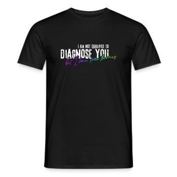 Je ne suis pas qualifié pour vous diagnostiquer ! - T-shirt homme - noir - Devant - AI Model Male 178 light (178cm)