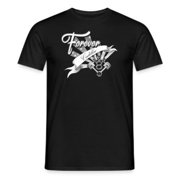 Für immer V8 - Männer T-Shirt - Schwarz - Vorne - AI Model Male 178 light (178cm)