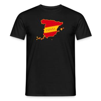 Karte von Spanien - Männer T-Shirt - Schwarz - Vorne - AI Model Male 178 light (178cm)