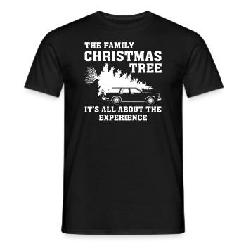 The Family Christmas Tree - Men's T-Shirt - black - Front - AI Model Male 178 light (178cm)