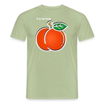 It's Fruit Fishing - Men's T-Shirt - sage - Front - AI Model Male 178 light (178cm)