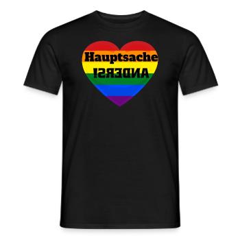 HAUPTSACHE ANDERS! - Männer T-Shirt - Schwarz - Vorne - AI Model Male 178 light (178cm)