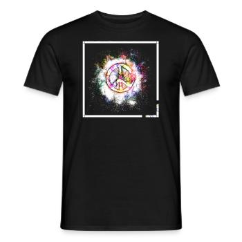 Harmonie Peace Pop Art Frieden Freiheit Liebe - Männer T-Shirt - Schwarz - Vorne - AI Model Male 178 light (178cm)