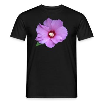 Fleur rose rose Guimauve rose - T-shirt homme - noir - Devant - AI Model Male 178 light (178cm)
