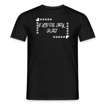 I love my rat - Männer T-Shirt - Schwarz - Vorne - AI Model Male 178 light (178cm)