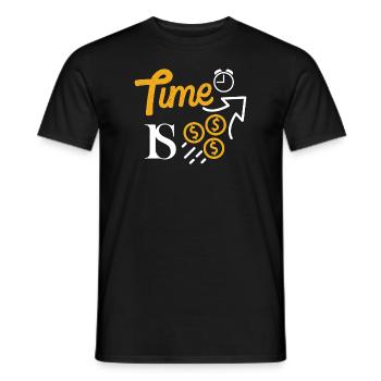 ZEIT IST GELD - Männer T-Shirt - Schwarz - Vorne - AI Model Male 178 light (178cm)