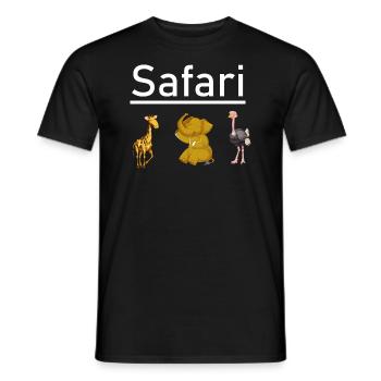 Safari Zoo Animal Safari Zoo - Men's T-Shirt - black - Front - AI Model Male 178 light (178cm)