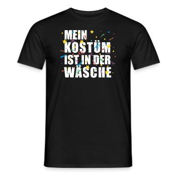 Mein Kostüm ist in der Wäsche - Karneval - Kölle - Männer T-Shirt - Schwarz - Vorne - AI Model Male 178 light (178cm)