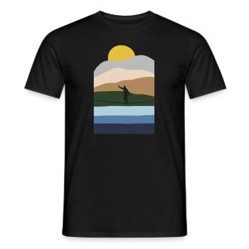 Équilibrer les fainéants d’intérieur Slackerliner Slackline - T-shirt homme - noir - Devant - AI Model Male 178 light (178cm)