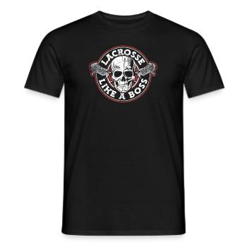 Lacrosse Like A Boss Polocrosse Intercrosse - Männer T-Shirt - Schwarz - Vorne - AI Model Male 178 light (178cm)