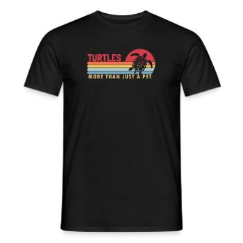 Turtles more than a Pet Giant Turtle - Men's T-Shirt - black - Front - AI Model Male 178 light (178cm)