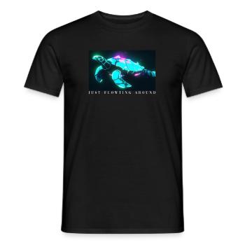 Just Flowing Around Giant Tortoise Turtle - Men's T-Shirt - black - Front - AI Model Male 178 light (178cm)