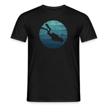 Diving fins Goggles Diving mask Diver Diver - Men's T-Shirt - black - Front - AI Model Male 178 light (178cm)
