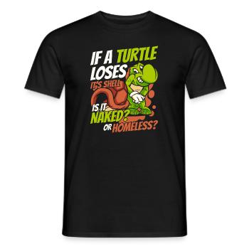 Si une tortue perd sa tortue en carapace - T-shirt homme - noir - Devant - AI Model Male 178 light (178cm)
