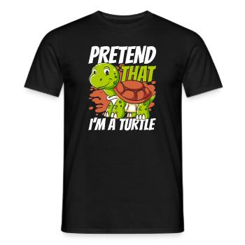 Pretend That I'm A Turtle Giant Tortoise - Men's T-Shirt - black - Front - AI Model Male 178 light (178cm)