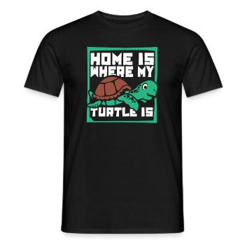 La maison est l’endroit où ma tortue est la tortue - T-shirt homme - noir - Devant - AI Model Male 178 light (178cm)