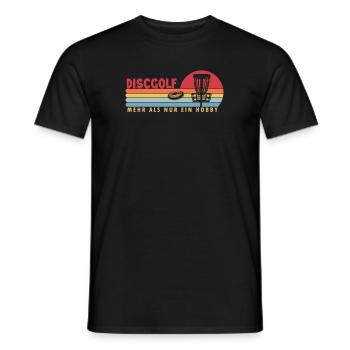 Disc golf more than a hobby Frisbee Golf player - Men's T-Shirt - black - Front - AI Model Male 178 light (178cm)