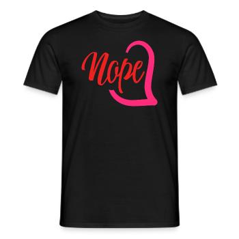 Nope - Männer T-Shirt - Schwarz - Vorne - AI Model Male 178 light (178cm)