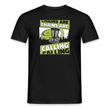 Les chaînes appellent Basket Disc Disc Golfer - T-shirt homme - noir - Devant - AI Model Male 178 light (178cm)