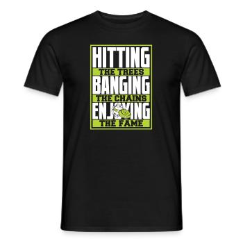 Frapper des arbres en frappant des chaînes jouissant de la gloire - T-shirt homme - noir - Devant - AI Model Male 178 light (178cm)