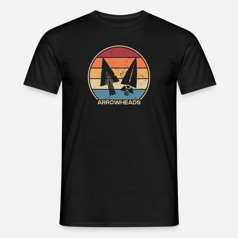 Retro Jagdspitzen Arrowhead Hunter Pfeilspitzen - Männer T-Shirt - Schwarz