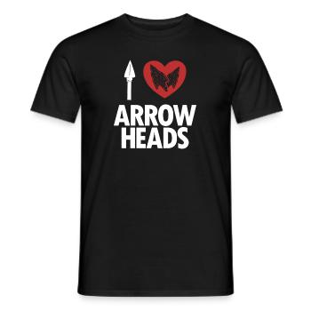 I love Arrowheads Jagdspitzen Arrowhead Hunter - Männer T-Shirt - Schwarz - Vorne - AI Model Male 178 light (178cm)