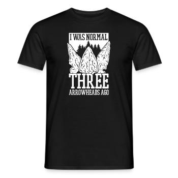 I Was Normal Three Arrowheads Ago Hunting Tips - Men's T-Shirt - black - Front - AI Model Male 178 light (178cm)