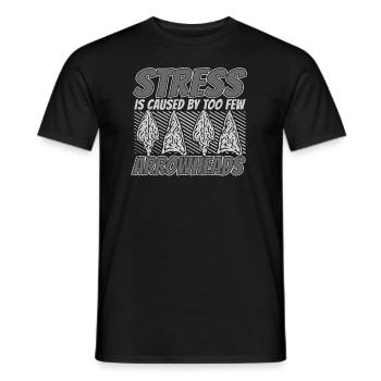 Stress Caused By Too Few Arrowheads Jagdspitzen - Männer T-Shirt - Schwarz - Vorne - AI Model Male 178 light (178cm)