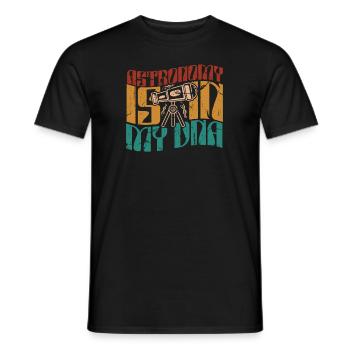 Astronomy Is In My DNA Sternenhimmel Kosmologe - Männer T-Shirt - Schwarz - Vorne - AI Model Male 178 light (178cm)
