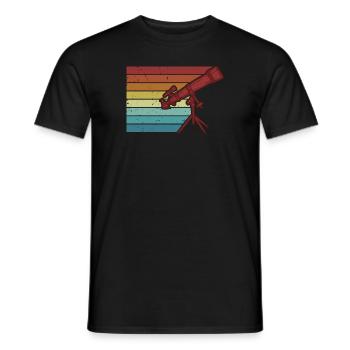 Retro Sternenhimmel Kosmologe Astronomiefotograf - Männer T-Shirt - Schwarz - Vorne - AI Model Male 178 light (178cm)