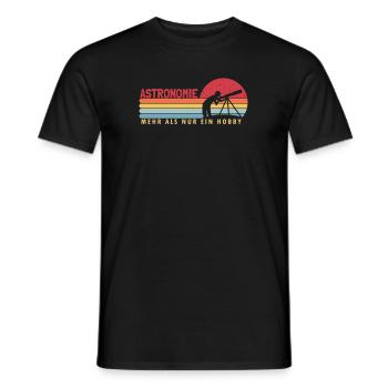 L’astronomie plus qu’un hobby Photographe d’astronomie - T-shirt homme - noir - Devant - AI Model Male 178 light (178cm)