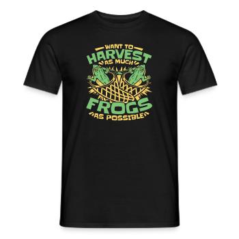 Want To Harvest As Much Frogs As Possible Frog - Men's T-Shirt - black - Front - AI Model Male 178 light (178cm)